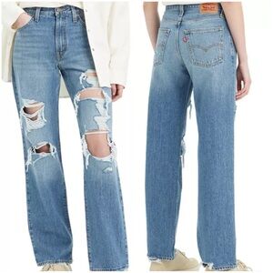 NWT NWT Levi's Women's '94 Baggy Denim Jeans Distressed 26x31 A35100022